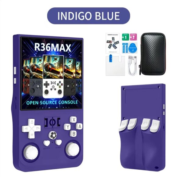 Handheld Open Source Gaming Console R36 MAX - INDIGO BLUE - Picture 1 of 8